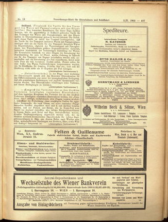 Verordnungs-Blatt für Eisenbahnen und Schiffahrt: Veröffentlichungen in Tarif- und Transport-Angelegenheiten 19050202 Seite: 7