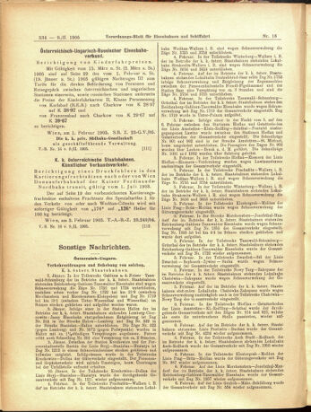 Verordnungs-Blatt für Eisenbahnen und Schiffahrt: Veröffentlichungen in Tarif- und Transport-Angelegenheiten 19050209 Seite: 6