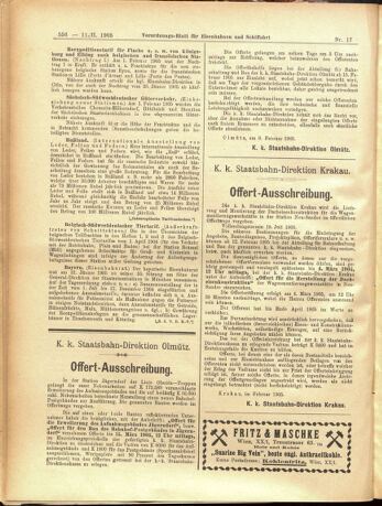 Verordnungs-Blatt für Eisenbahnen und Schiffahrt: Veröffentlichungen in Tarif- und Transport-Angelegenheiten 19050211 Seite: 12