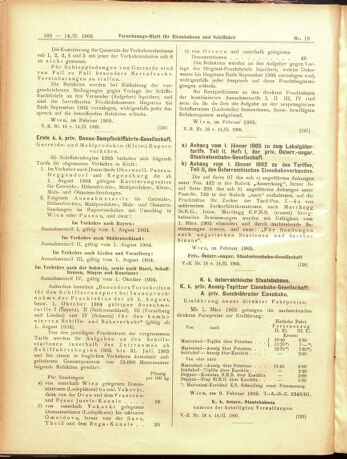 Verordnungs-Blatt für Eisenbahnen und Schiffahrt: Veröffentlichungen in Tarif- und Transport-Angelegenheiten 19050214 Seite: 24