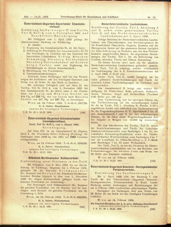 Verordnungs-Blatt für Eisenbahnen und Schiffahrt: Veröffentlichungen in Tarif- und Transport-Angelegenheiten 19050218 Seite: 10