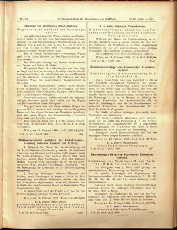 Verordnungs-Blatt für Eisenbahnen und Schiffahrt: Veröffentlichungen in Tarif- und Transport-Angelegenheiten 19050218 Seite: 11