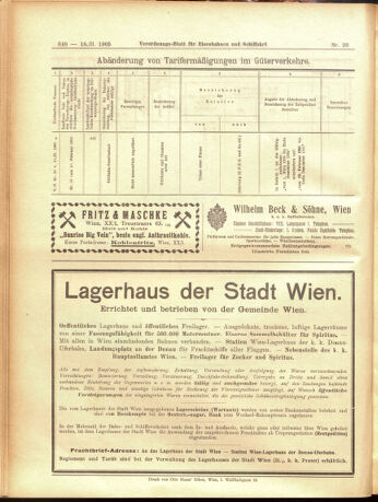 Verordnungs-Blatt für Eisenbahnen und Schiffahrt: Veröffentlichungen in Tarif- und Transport-Angelegenheiten 19050218 Seite: 20