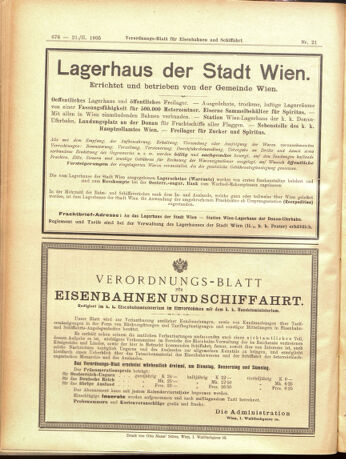 Verordnungs-Blatt für Eisenbahnen und Schiffahrt: Veröffentlichungen in Tarif- und Transport-Angelegenheiten 19050221 Seite: 28