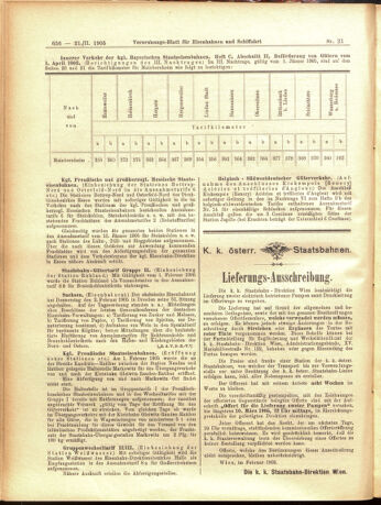 Verordnungs-Blatt für Eisenbahnen und Schiffahrt: Veröffentlichungen in Tarif- und Transport-Angelegenheiten 19050221 Seite: 8