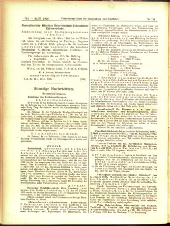 Verordnungs-Blatt für Eisenbahnen und Schiffahrt: Veröffentlichungen in Tarif- und Transport-Angelegenheiten 19050228 Seite: 8