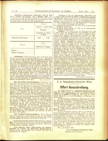 Verordnungs-Blatt für Eisenbahnen und Schiffahrt: Veröffentlichungen in Tarif- und Transport-Angelegenheiten 19050228 Seite: 9