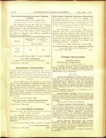 Verordnungs-Blatt für Eisenbahnen und Schiffahrt: Veröffentlichungen in Tarif- und Transport-Angelegenheiten 19050302 Seite: 15