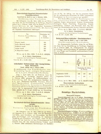 Verordnungs-Blatt für Eisenbahnen und Schiffahrt: Veröffentlichungen in Tarif- und Transport-Angelegenheiten 19050311 Seite: 12