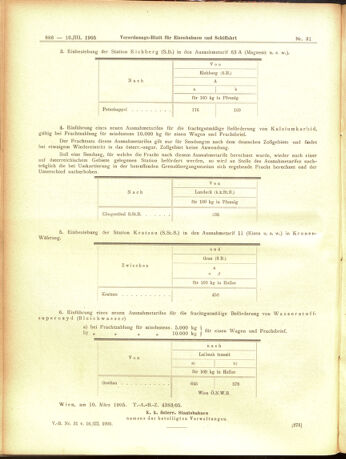 Verordnungs-Blatt für Eisenbahnen und Schiffahrt: Veröffentlichungen in Tarif- und Transport-Angelegenheiten 19050316 Seite: 14