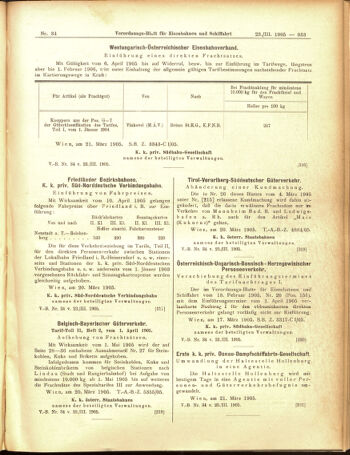 Verordnungs-Blatt für Eisenbahnen und Schiffahrt: Veröffentlichungen in Tarif- und Transport-Angelegenheiten 19050323 Seite: 9