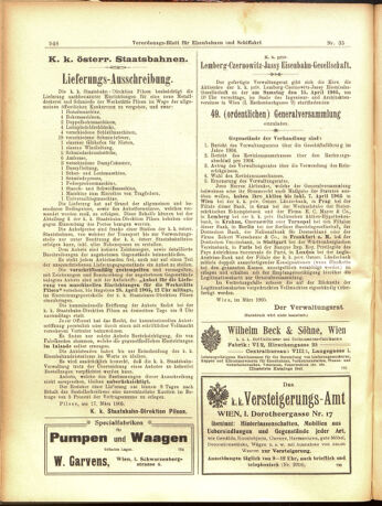 Verordnungs-Blatt für Eisenbahnen und Schiffahrt: Veröffentlichungen in Tarif- und Transport-Angelegenheiten 19050325 Seite: 8