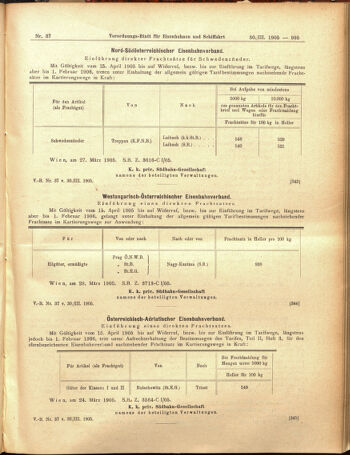 Verordnungs-Blatt für Eisenbahnen und Schiffahrt: Veröffentlichungen in Tarif- und Transport-Angelegenheiten 19050330 Seite: 11