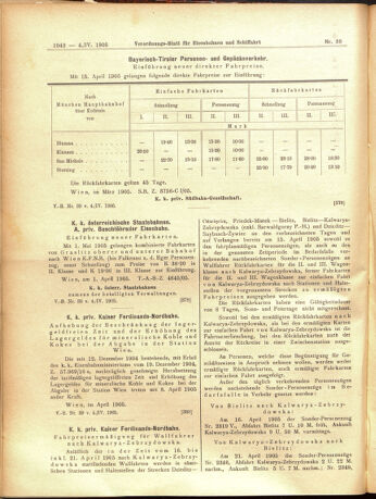 Verordnungs-Blatt für Eisenbahnen und Schiffahrt: Veröffentlichungen in Tarif- und Transport-Angelegenheiten 19050404 Seite: 10