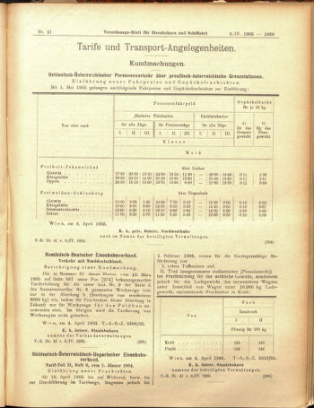 Verordnungs-Blatt für Eisenbahnen und Schiffahrt: Veröffentlichungen in Tarif- und Transport-Angelegenheiten 19050408 Seite: 5