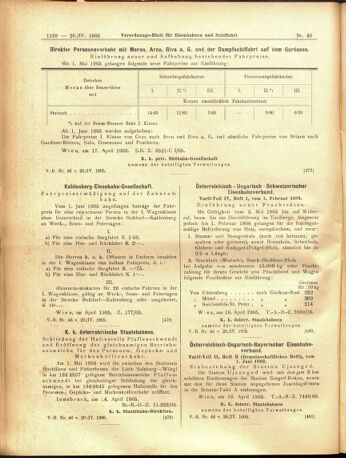 Verordnungs-Blatt für Eisenbahnen und Schiffahrt: Veröffentlichungen in Tarif- und Transport-Angelegenheiten 19050420 Seite: 12