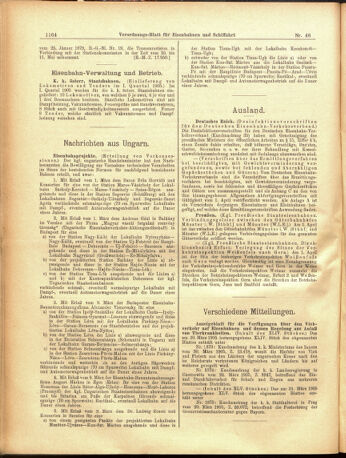 Verordnungs-Blatt für Eisenbahnen und Schiffahrt: Veröffentlichungen in Tarif- und Transport-Angelegenheiten 19050420 Seite: 8