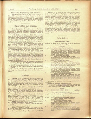 Verordnungs-Blatt für Eisenbahnen und Schiffahrt: Veröffentlichungen in Tarif- und Transport-Angelegenheiten 19050422 Seite: 3