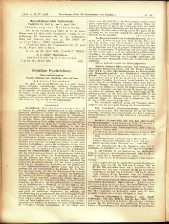 Verordnungs-Blatt für Eisenbahnen und Schiffahrt: Veröffentlichungen in Tarif- und Transport-Angelegenheiten 19050427 Seite: 12