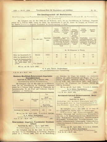 Verordnungs-Blatt für Eisenbahnen und Schiffahrt: Veröffentlichungen in Tarif- und Transport-Angelegenheiten 19050429 Seite: 10