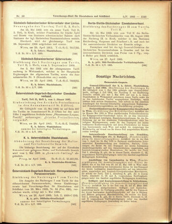 Verordnungs-Blatt für Eisenbahnen und Schiffahrt: Veröffentlichungen in Tarif- und Transport-Angelegenheiten 19050502 Seite: 11