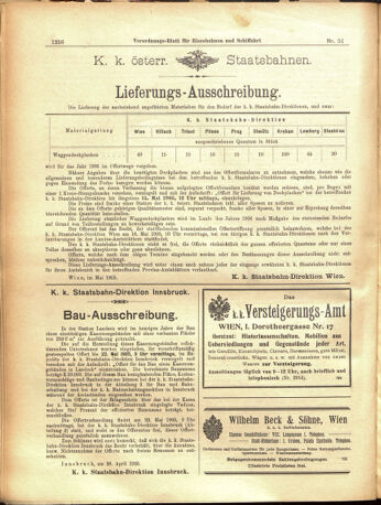 Verordnungs-Blatt für Eisenbahnen und Schiffahrt: Veröffentlichungen in Tarif- und Transport-Angelegenheiten 19050504 Seite: 8