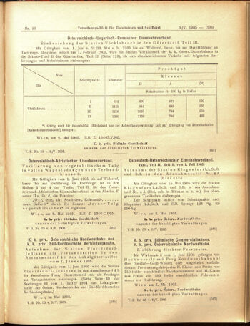 Verordnungs-Blatt für Eisenbahnen und Schiffahrt: Veröffentlichungen in Tarif- und Transport-Angelegenheiten 19050509 Seite: 9