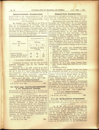 Verordnungs-Blatt für Eisenbahnen und Schiffahrt: Veröffentlichungen in Tarif- und Transport-Angelegenheiten 19050511 Seite: 11