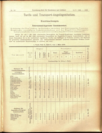 Verordnungs-Blatt für Eisenbahnen und Schiffahrt: Veröffentlichungen in Tarif- und Transport-Angelegenheiten 19050511 Seite: 7