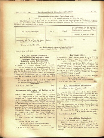 Verordnungs-Blatt für Eisenbahnen und Schiffahrt: Veröffentlichungen in Tarif- und Transport-Angelegenheiten 19050516 Seite: 18