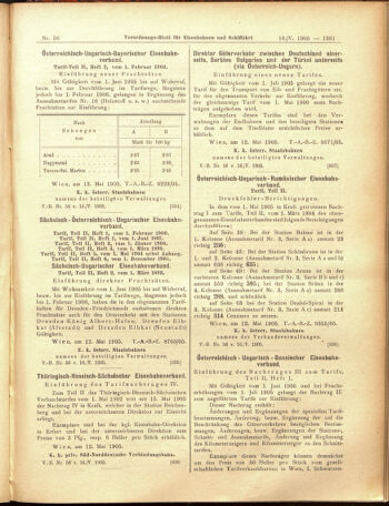 Verordnungs-Blatt für Eisenbahnen und Schiffahrt: Veröffentlichungen in Tarif- und Transport-Angelegenheiten 19050516 Seite: 21