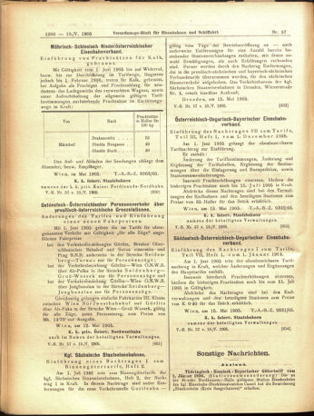 Verordnungs-Blatt für Eisenbahnen und Schiffahrt: Veröffentlichungen in Tarif- und Transport-Angelegenheiten 19050518 Seite: 12