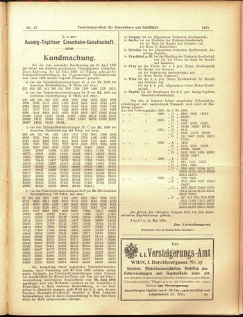 Verordnungs-Blatt für Eisenbahnen und Schiffahrt: Veröffentlichungen in Tarif- und Transport-Angelegenheiten 19050518 Seite: 7