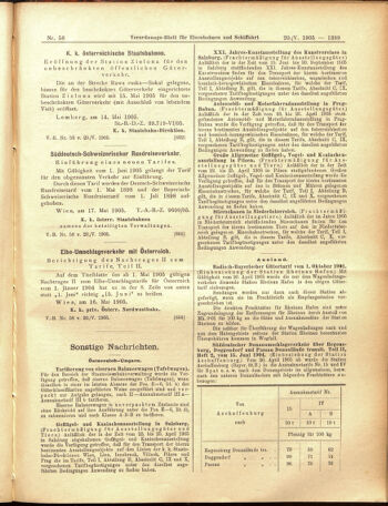 Verordnungs-Blatt für Eisenbahnen und Schiffahrt: Veröffentlichungen in Tarif- und Transport-Angelegenheiten 19050520 Seite: 11