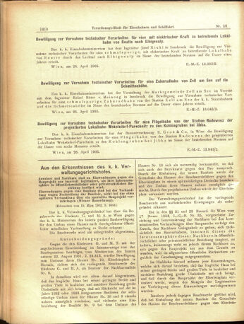 Verordnungs-Blatt für Eisenbahnen und Schiffahrt: Veröffentlichungen in Tarif- und Transport-Angelegenheiten 19050523 Seite: 2