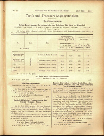 Verordnungs-Blatt für Eisenbahnen und Schiffahrt: Veröffentlichungen in Tarif- und Transport-Angelegenheiten 19050523 Seite: 5