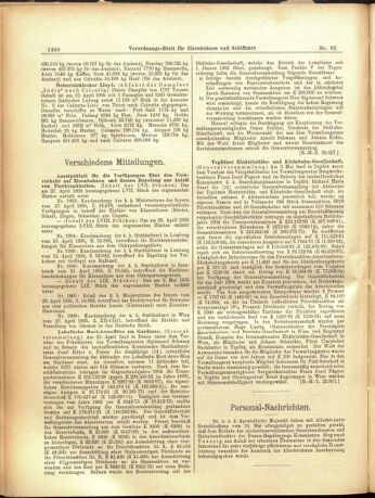 Verordnungs-Blatt für Eisenbahnen und Schiffahrt: Veröffentlichungen in Tarif- und Transport-Angelegenheiten 19050530 Seite: 6