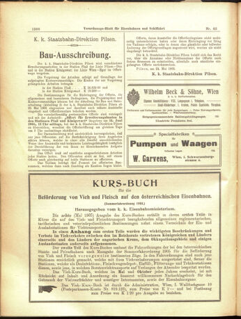 Verordnungs-Blatt für Eisenbahnen und Schiffahrt: Veröffentlichungen in Tarif- und Transport-Angelegenheiten 19050601 Seite: 8