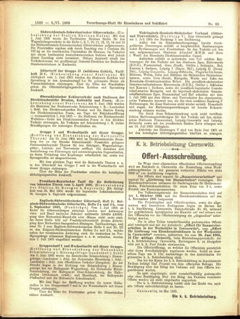 Verordnungs-Blatt für Eisenbahnen und Schiffahrt: Veröffentlichungen in Tarif- und Transport-Angelegenheiten 19050606 Seite: 8