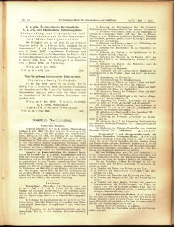 Verordnungs-Blatt für Eisenbahnen und Schiffahrt: Veröffentlichungen in Tarif- und Transport-Angelegenheiten 19050608 Seite: 7