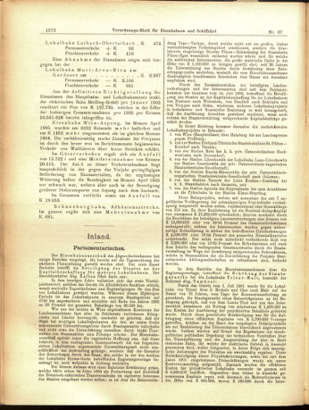 Verordnungs-Blatt für Eisenbahnen und Schiffahrt: Veröffentlichungen in Tarif- und Transport-Angelegenheiten 19050610 Seite: 16