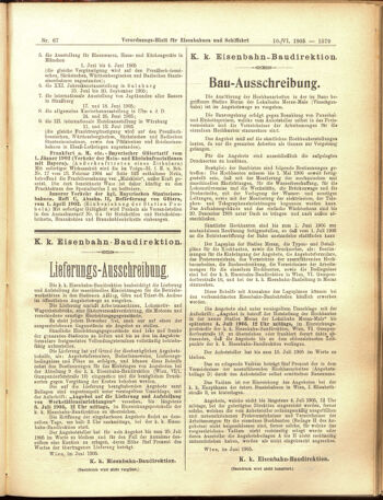 Verordnungs-Blatt für Eisenbahnen und Schiffahrt: Veröffentlichungen in Tarif- und Transport-Angelegenheiten 19050610 Seite: 23