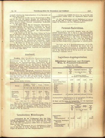 Verordnungs-Blatt für Eisenbahnen und Schiffahrt: Veröffentlichungen in Tarif- und Transport-Angelegenheiten 19050615 Seite: 13