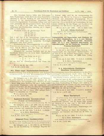 Verordnungs-Blatt für Eisenbahnen und Schiffahrt: Veröffentlichungen in Tarif- und Transport-Angelegenheiten 19050615 Seite: 19