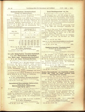 Verordnungs-Blatt für Eisenbahnen und Schiffahrt: Veröffentlichungen in Tarif- und Transport-Angelegenheiten 19050617 Seite: 11