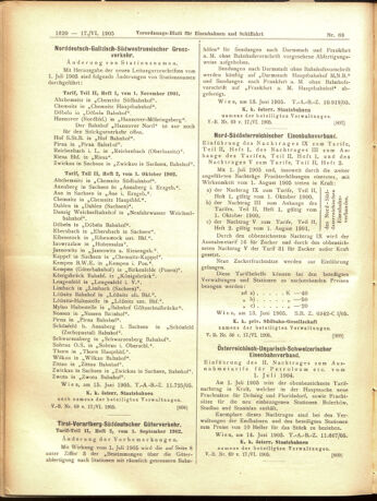 Verordnungs-Blatt für Eisenbahnen und Schiffahrt: Veröffentlichungen in Tarif- und Transport-Angelegenheiten 19050617 Seite: 12