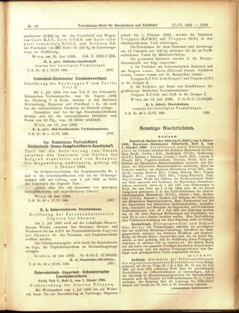 Verordnungs-Blatt für Eisenbahnen und Schiffahrt: Veröffentlichungen in Tarif- und Transport-Angelegenheiten 19050617 Seite: 15