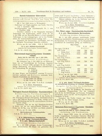 Verordnungs-Blatt für Eisenbahnen und Schiffahrt: Veröffentlichungen in Tarif- und Transport-Angelegenheiten 19050620 Seite: 10