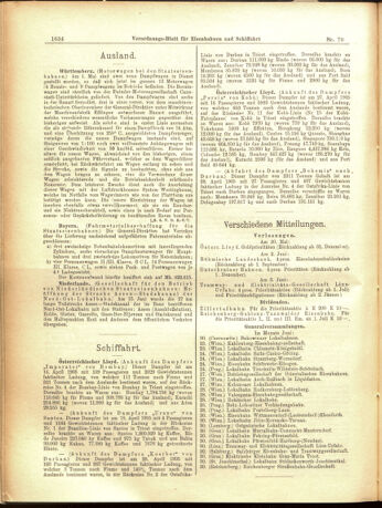 Verordnungs-Blatt für Eisenbahnen und Schiffahrt: Veröffentlichungen in Tarif- und Transport-Angelegenheiten 19050620 Seite: 6