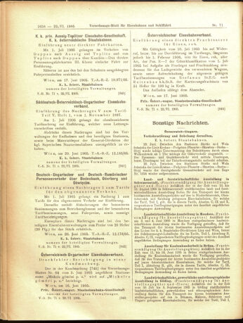 Verordnungs-Blatt für Eisenbahnen und Schiffahrt: Veröffentlichungen in Tarif- und Transport-Angelegenheiten 19050622 Seite: 10